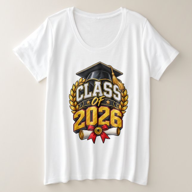 Class of 2026 Graduation Celebration Design Plus Size T-Shirt (Design Front)