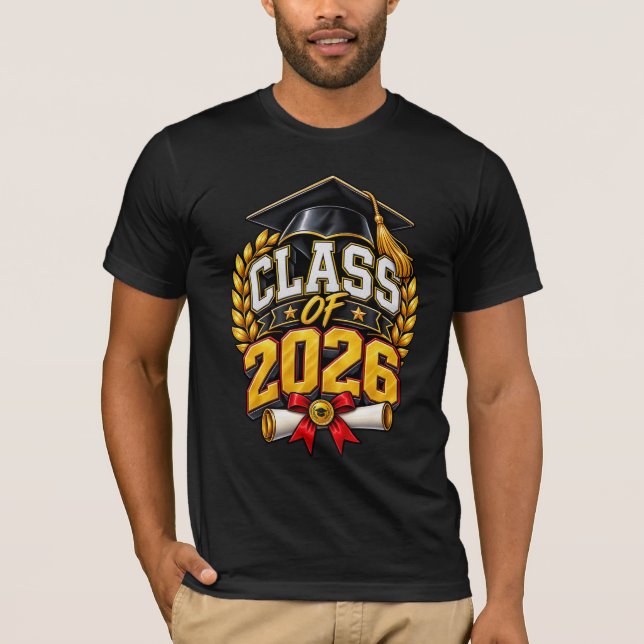 Class of 2026 Graduation Celebration Design T-Shirt (Front)