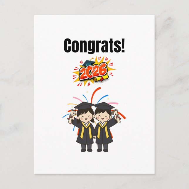 Class of 2026 Graduation Celebration  Postcard (Front)
