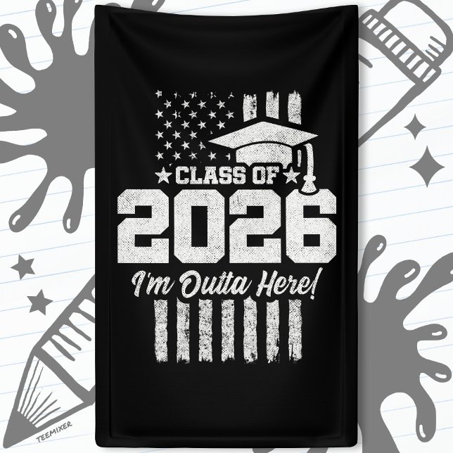 Class of 2026 Graduation Distressed Flag Design Banner (Creator Uploaded)