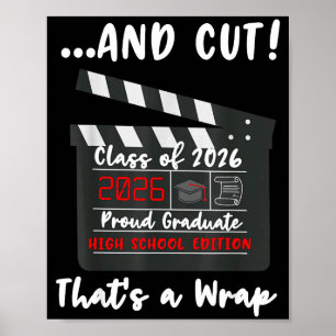 Class of 2026 graduation funny graduate quote high poster