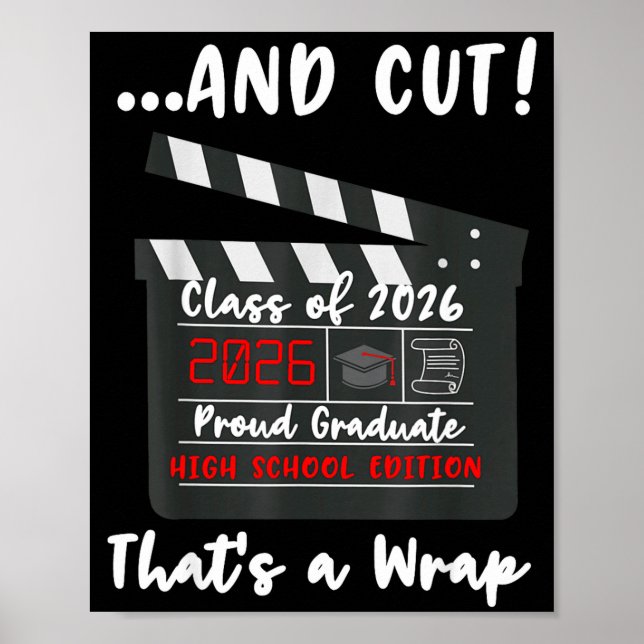 Class of 2026 graduation funny graduate quote high poster (Front)