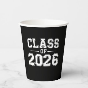 Class Of 2026 Graduation Graduate Retro Vintage Paper Cups