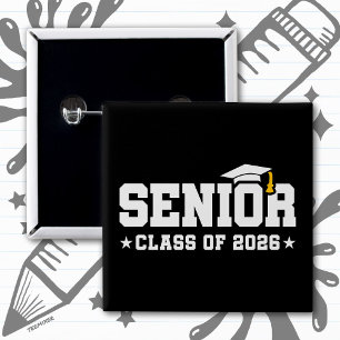 Class of 2026 Graduation High School Senior 2026 15 Cm Square Badge