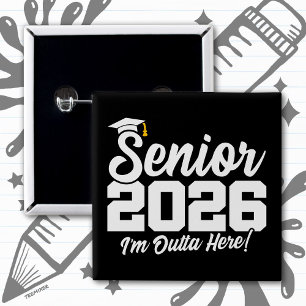 Class of 2026 Graduation High School Senior 2026 15 Cm Square Badge