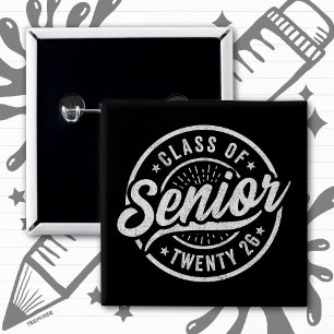 Class of 2026 Graduation High School Senior 2026 15 Cm Square Badge