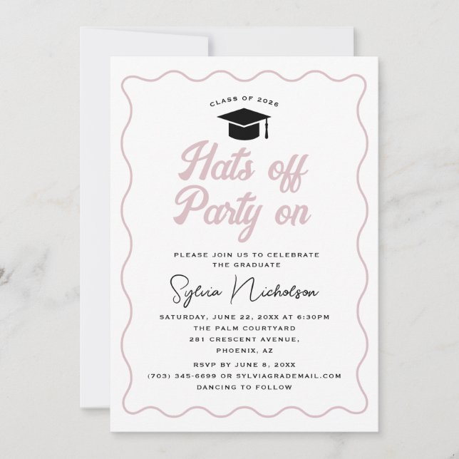 Class of 2026 Graduation Party Invitation (Front)
