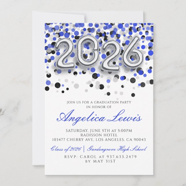 Class of 2026 Graduation Party Invitation (Front)