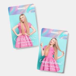 Class of 2026 Graduation Photo Party Favour ID Badge