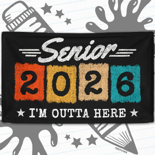 Class of 2026 Graduation Retro Vintage Senior 2026 Banner