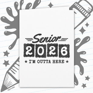 Class of 2026 Graduation Retro Vintage Senior 2026 Card
