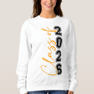 Class of 2026 Graduation Senior Orange Black Sweatshirt