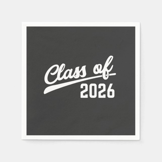 Class Of 2026 Graduation Year 2026 School   Napkin (Front)