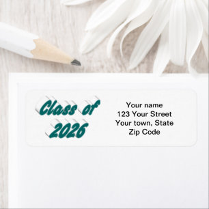 Class of 2026 green typography  graduation