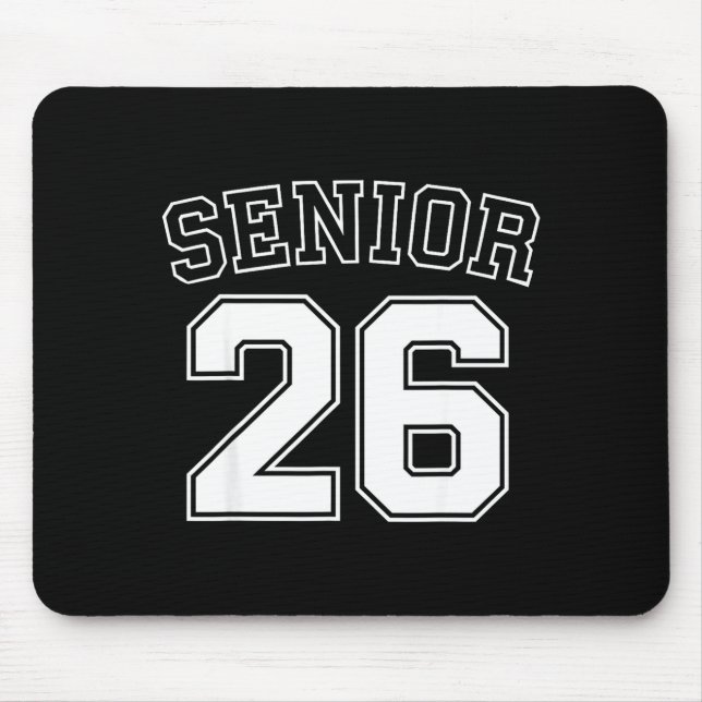 Class of 2026 high school senior 2026 on back mouse pad (Front)