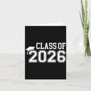Class of 2026 high school senior graduation cap card