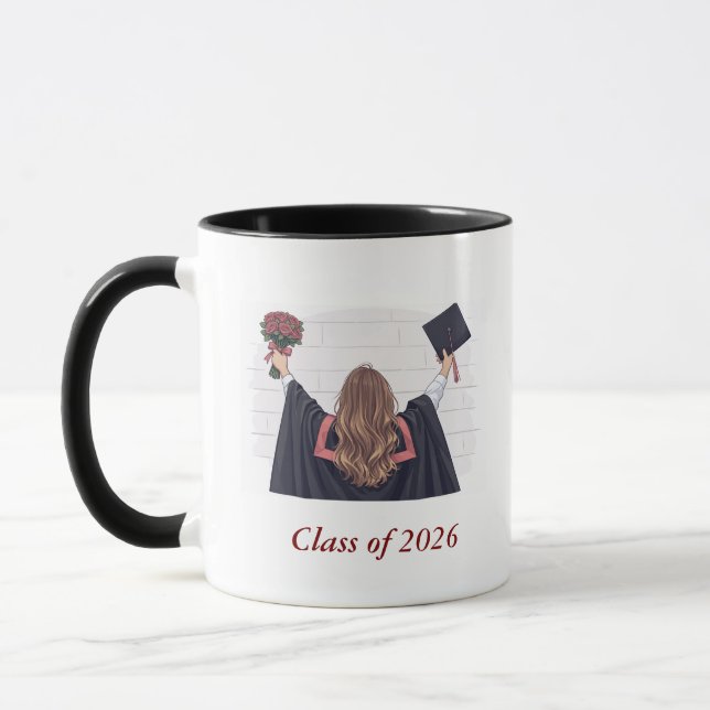 Class of 2026 Illustrated Graduation Mug – Proud G (Left)