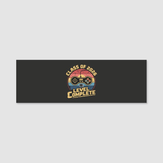 Class Of 2026 Level Complete Name Tag (Front)