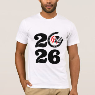 Class of 2026 Lucky Horseshoe T-Shirt - Grad Gift