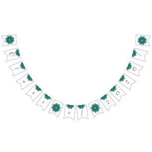 Class of 2026! Mandala in aqua Bunting