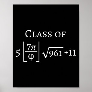 Class of 2026 math geek funny senior graduation poster