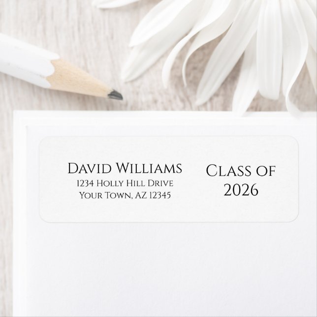 Class of 2026 Modern Graduation Return Address (Insitu)