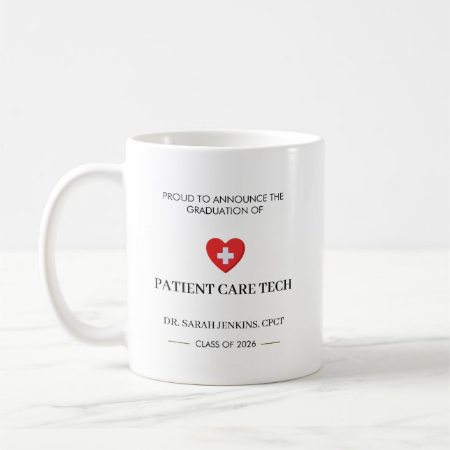 Class of 2026 Patient Care Tech CPCT Graduation  Coffee Mug (Left)