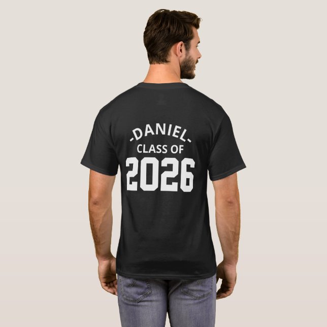 Class of 2026 Personalised Iron-On Transfer | Cust T-Shirt (Back Full)
