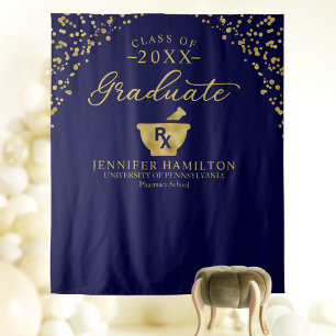 Class of 2026 PharmD Pharmacy Graduation Backdrop Tapestry