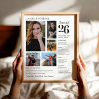 Class of 2026 Photo Collage Memory Poster