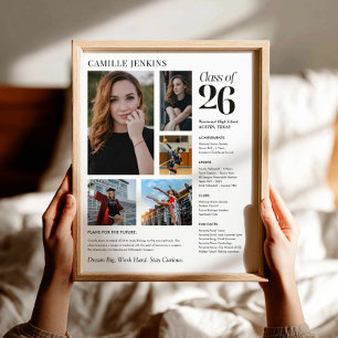 Class of 2026 Photo Collage Memory Poster