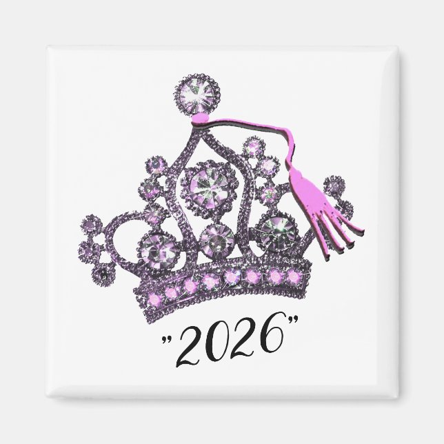  “Class of 2026” Princess Tiara Magnet (Front)
