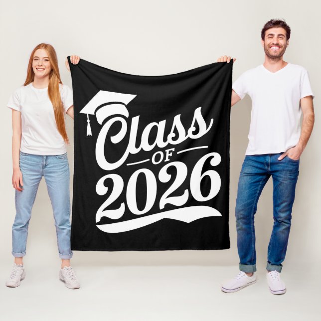 Class Of 2026 Proud Graduate Graduation Fleece Blanket (In Situ)