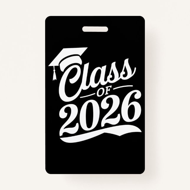 Class Of 2026 Proud Graduate Graduation ID Badge (Front)