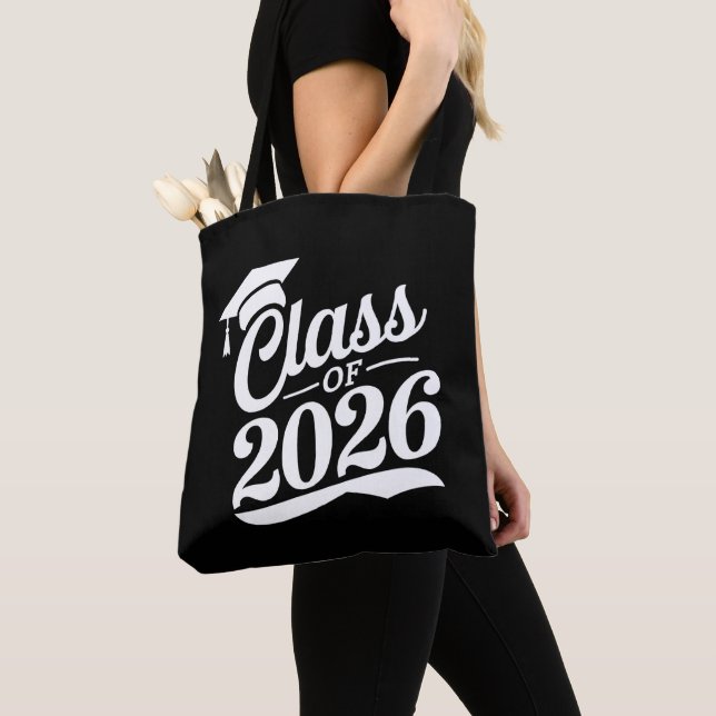 Class Of 2026 Proud Graduate Graduation Tote Bag (Close Up)