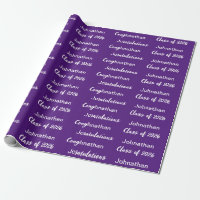 Class of 2026 Purple Congratulations Grad's Name