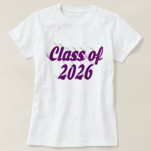 Class of 2026 purple text graduation T-Shirt