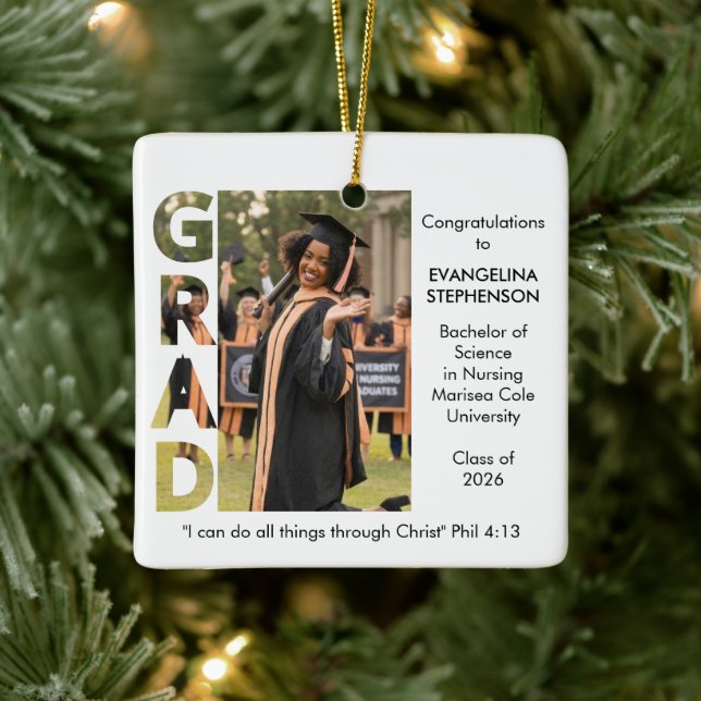 Class of 2026 Registered Nurse Nursing Graduate Ceramic Ornament (Tree)