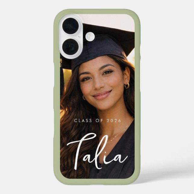 CLASS OF 2026  |  SAGE EDGE phone case with name (Back)