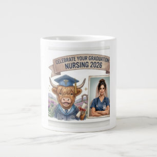 Class of 2026 Scottish Highland Cow Nursemug Large Coffee Mug