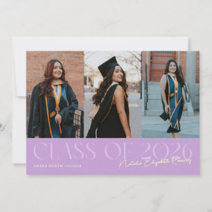 Class of 2026 Script Name Wisteria Grad Photo Announcement