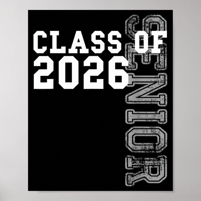 Class of 2026 senior 2026 graduation 2025 student poster (Front)