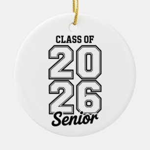 Class Of 2026 Senior 26 Graduation Graduate Ceramic Tree Decoration