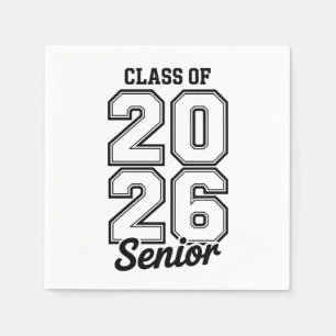 Class Of 2026 Senior 26 Graduation Graduate Napkin