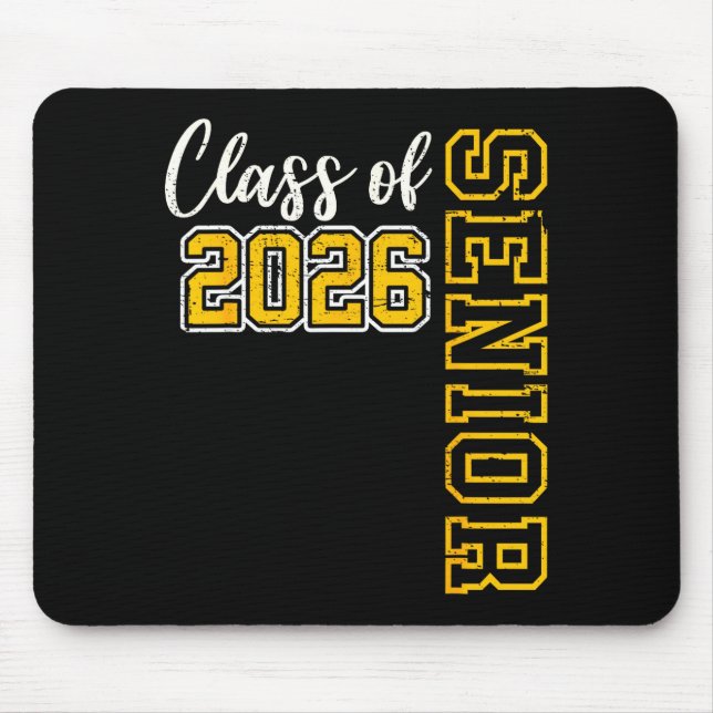 Class of 2026 senior 26 high school graduation mouse pad (Front)
