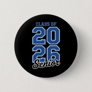 Class Of 2026 Senior Blue Graduation Graduate 6 Cm Round Badge