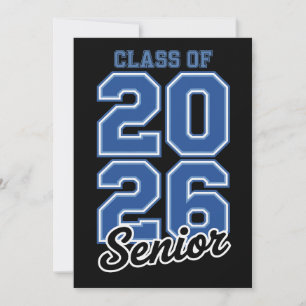 Class Of 2026 Senior Blue Graduation Graduate Announcement