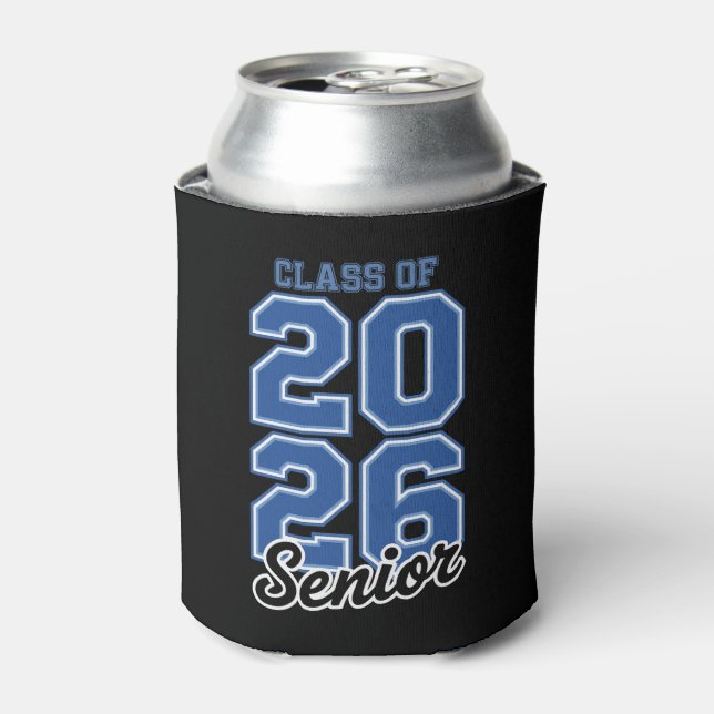 Class Of 2026 Senior Blue Graduation Graduate Can Cooler (Can Front)