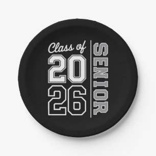 Class Of 2026 Senior Graduation 26 Graduate Paper Plate