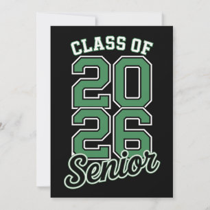 Class Of 2026 Senior Green Graduation Graduate Announcement